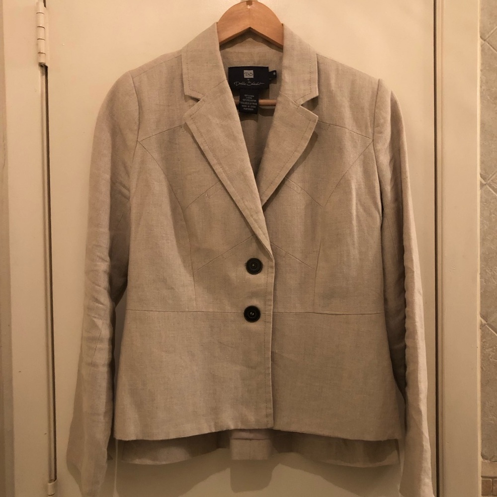 Linen khaki Blazer long sleeve